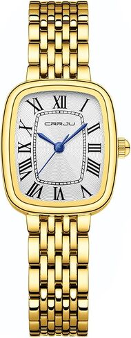 CRRJU Women Watches,Fashion Retro Dress Analog Quartz Waterproof Wristwatches,Simple Elegent Watches for Ladies in Saudi Arabia