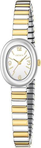 CNYXCN Small Gold Watches for Women,Analog Womens Watch with Stainless Steel Expansion Band,Dainty Oval Case.Water Resistant in Saudi Arabia