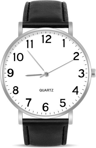 OFFCUP Mens Watches, Men's Chronograph Watch, Leather Watches Mineral Glass Quartz Watch, Business Casual Fashion Gents, Gift for Men Wear and Scratch Resistant in Saudi Arabia