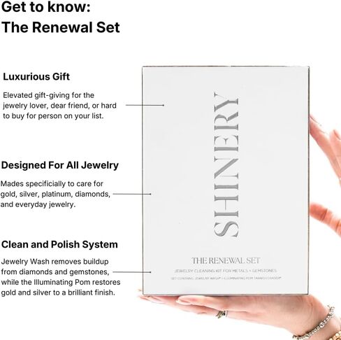 Shinery Jewelry Cleaning Kit, Jewelry Cleaner and Tarnish Remover Set for Gold, Silver & Gemstones, Ring & Diamond Cleaner, Complete Jewelry Care System in Saudi Arabia