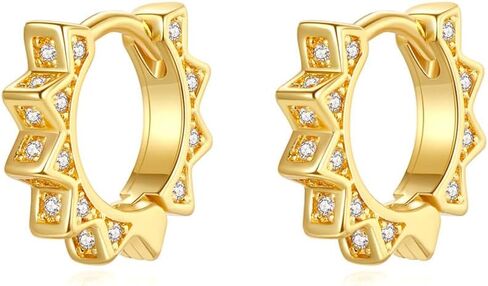 D-Color Moissanite Hoop Earrings, 14K Gold Moissanite Huggie Earrings Gift For Women in Saudi Arabia