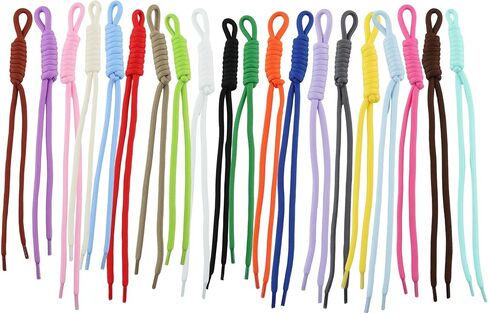 20Pcs Colorful Paracord Keychains for Bag Charms, about 9.5"/24cm Long Paracord Rope Key Chain Braided Cord for Purse Backpack Handbag Decoration Accessories in Saudi Arabia