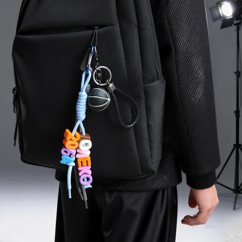 20Pcs Colorful Paracord Keychains for Bag Charms, about 9.5"/24cm Long Paracord Rope Key Chain Braided Cord for Purse Backpack Handbag Decoration Accessories in Saudi Arabia
