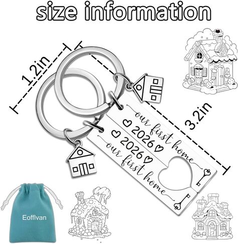 House Warming Gifts New Home Our First Home Keychain 2026 Housewarming Gifts New Home First Time Home Buyer Gifts For Couple Firends Family Keychain Apartment Gift For Homeowners in Saudi Arabia