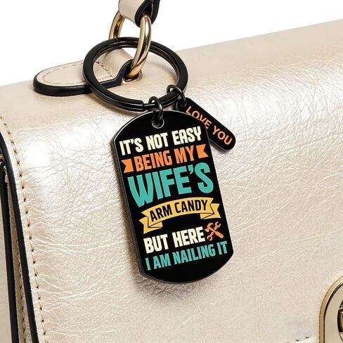 Husband Keychain For Sweetest Day Gifts From Wife For Husband Sight Gifts For Him Birthday I Love You Gift For Men Anniversary Funny in Kuwait