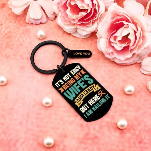 Husband Keychain For Sweetest Day Gifts From Wife For Husband Sight Gifts For Him Birthday I Love You Gift For Men Anniversary Funny in Kuwait