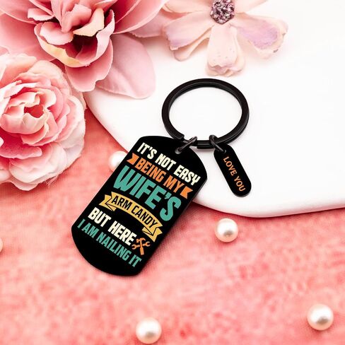 Husband Keychain For Sweetest Day Gifts From Wife For Husband Sight Gifts For Him Birthday I Love You Gift For Men Anniversary Funny in Kuwait