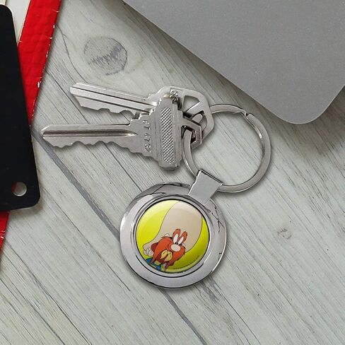 GRAPHICS & MORE Looney Tunes Yosemite Sam Keychain Classy Round Chrome Plated Metal in Kuwait