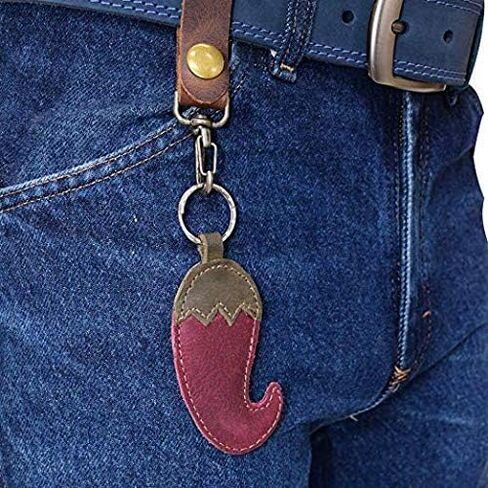 Hide & Drink, Hot Pepper Leather Keychain/Key Rings/Chili/Mexican Food/Taco/Spicy, Handmade :: Sangria in Kuwait