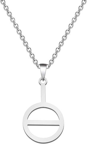 CENWA Agender Symbol Necklace Non-binary Gender Androgyne Androgyny Sign Genderqueer Genderfluid Bigender Trigender in Kuwait