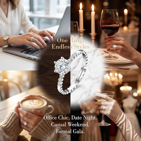 Adjustable Ring for Women, Engagement Promise Ring Cubic Zirconia Engagement Wedding Band Ring Jewelry Gift for Anniversary Valentine Christmas in Kuwait