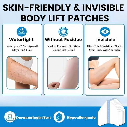 30PCS Thigh Lift Tape for Loose Skin, Anti-Chafing & Lift Firming for Legs, Waterproof Invisible Firming Skin Lifting Tapes, Suitable for Legs, Abdomen, Arms, and Buttocks, Body Tape for Women in Saudi Arabia