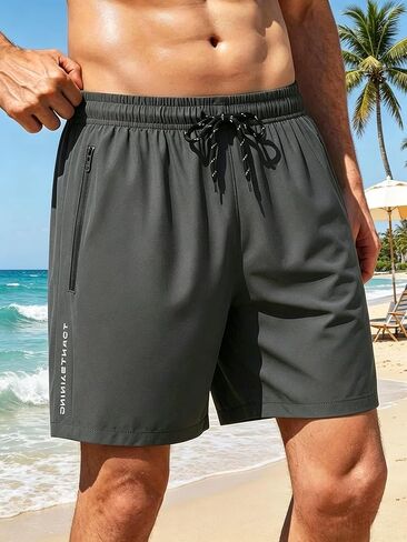 Men's Shorts, Casual & Breathable Quick-Dry Outdoor Shorts with Pockets, Machine Washable for All Seasons in Kuwait