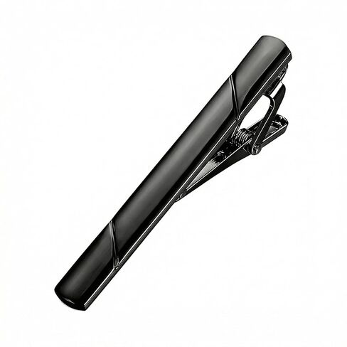 Minimalist Copper Tie Clip - Black, Classic Design for Men's Formal Occasions in Kuwait