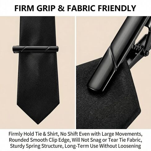Minimalist Copper Tie Clip - Black, Classic Design for Men's Formal Occasions in Kuwait