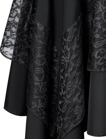 Women's Medieval Renaissance LARP Outfit Pirate Skirt Lace Asymmetrical Midi Skirts Halloween Cosplay Costume in Saudi Arabia
