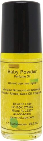 Eclectic Lady Baby Powder Perfume Oil, 1.0 fl oz, Portable Roll-On Fragrance, Daily Use in Saudi Arabia