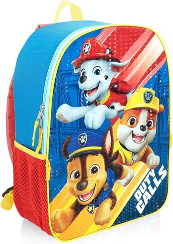 Paw Patrol Backpack with Lunch Box for Kids - Bundle with 16" School Bag, Lunch Bag, Stickers, Water Bottle, More | Paw Patrol School Backpack and Lunchbox for Boys in Kuwait