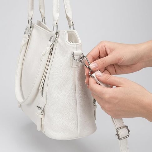3PCS Handbag Set for Women - Large PU Leather Tote Bag, Crossbody Purse, and Wallet Set - Stylish White Shoulder Bag for Work, Travel, and Daily Use in Saudi Arabia