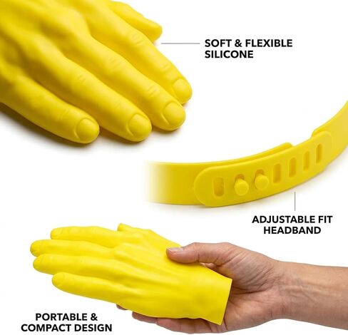 Palm-Sized Sun Hat, Hands-Free Hand Shade Hat and Hand Visor, Portable HandHat for Outdoor Activities, Compact Hand Hat Design for Sun Protection, Lightweight Hand Visor for Various Occasions Yellow in Saudi Arabia