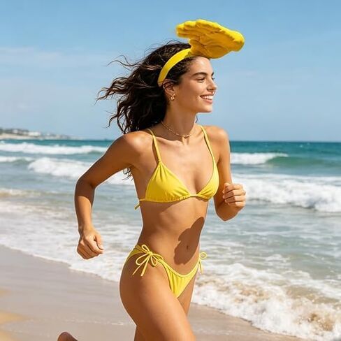 Palm-Sized Sun Hat, Hands-Free Hand Shade Hat and Hand Visor, Portable HandHat for Outdoor Activities, Compact Hand Hat Design for Sun Protection, Lightweight Hand Visor for Various Occasions Yellow in Saudi Arabia