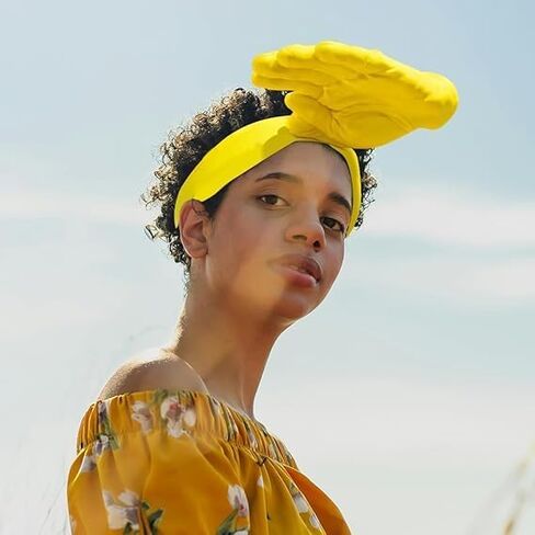Palm-Sized Sun Hat, Hands-Free Hand Shade Hat and Hand Visor, Portable HandHat for Outdoor Activities, Compact Hand Hat Design for Sun Protection, Lightweight Hand Visor for Various Occasions Yellow in Saudi Arabia