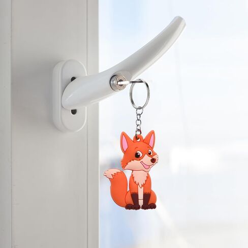 40 Pack Fox Keychains, Kawaii Fox Backpack Keyrings, Fox Gift Keychains in Saudi Arabia