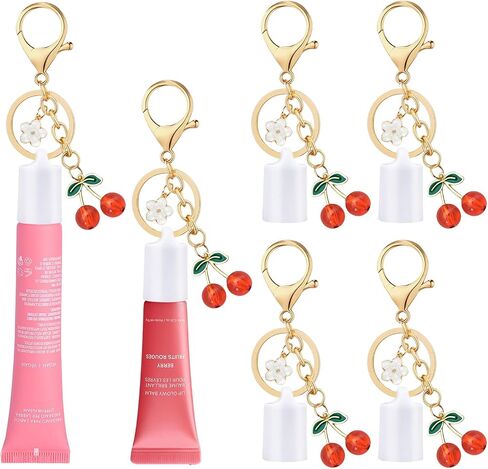 Lip Gloss Keychain Cap for Summer Fridays 0.5 Oz Lip Balm Cap Lipgloss Holder Key Chain Screw Top (No Lip Balm) in Kuwait