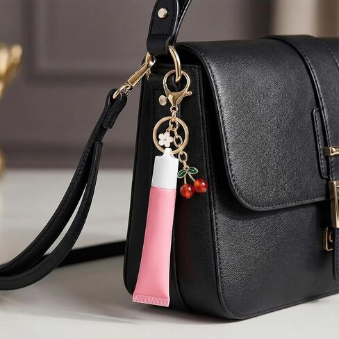 Lip Gloss Keychain Cap for Summer Fridays 0.5 Oz Lip Balm Cap Lipgloss Holder Key Chain Screw Top (No Lip Balm) in Kuwait