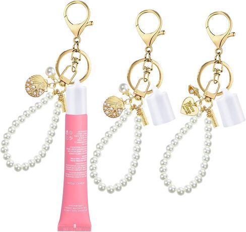 Lip Gloss Keychain Cap for Summer Fridays 0.5 Oz Lip Balm Cap Lipgloss Holder Key Chain Screw Top (No Lip Balm) in Kuwait