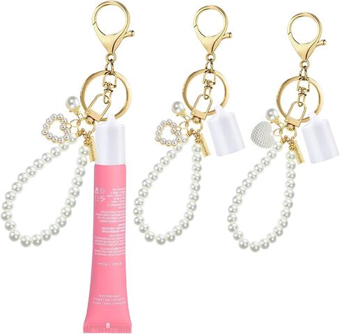 Lip Gloss Keychain Cap for Summer Fridays 0.5 Oz Lip Balm Cap Lipgloss Holder Key Chain Screw Top (No Lip Balm) in Kuwait