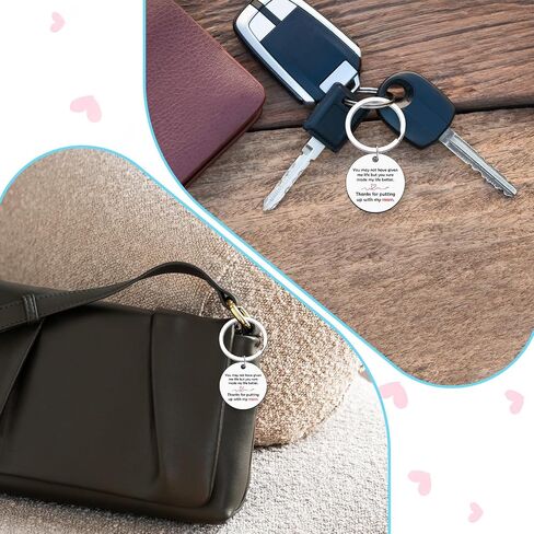 Heigebi Step Dad Birthday Gift Bonus Dad Keychain Father's Day Christmas Wedding Gifts for Step Father Bonus Fathers in Law Thank You Present from Daughter Son Stainless Steel Appreciation Keyring in Kuwait