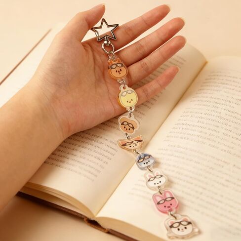 SK-Z Cartoon Keychain, Cute Animal Acrylic Keyring Pendant Charm Backpack Accessory for Stay Fans in Saudi Arabia