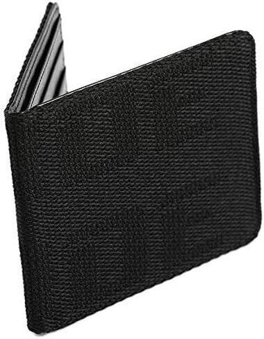 JDM Wallet Racing Seat Fabric Leather Bi-fold Men (Black) in Kuwait