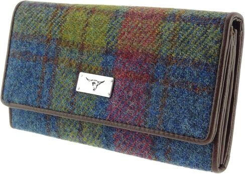 Glen Appin Harris Tweed 'Tiree' Purse ID Window in Multi Colour Tartan in Saudi Arabia