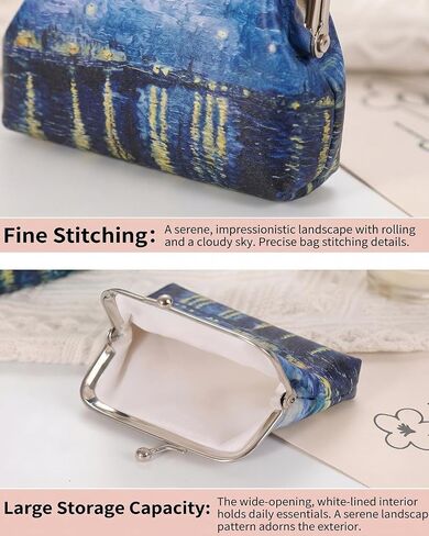 Women Wallet, Small Slim Thin Credit Card Wallet, PU Leather Bifold Cash Zipper Coin Pocket ID Window for Ladies Teen DJA1431-02 in Kuwait