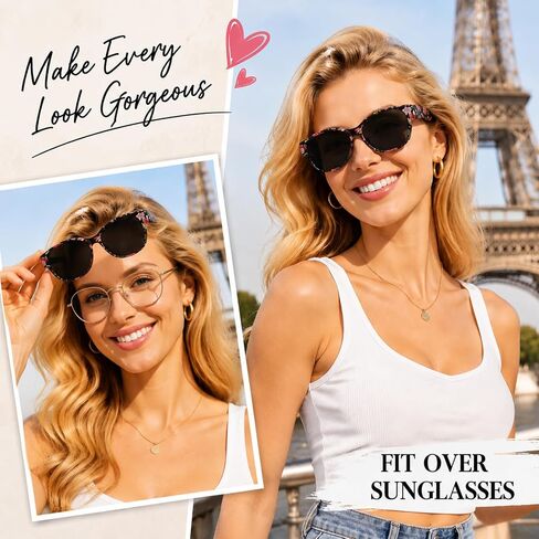 CZFDHP 2PCS Over Glasses Sunglasses for Women, Fit Over Glasses Sunglasses with Polarized Lenses, Oversize Printed Fit Over Sunglasses for Driving and Outdoor Activities in Saudi Arabia