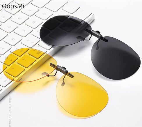 Clip On Sunglasses Polarized Unisex Anti-Glare Driving Glasses Non-Flip Up in Saudi Arabia