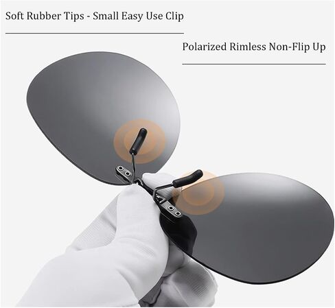 Clip On Sunglasses Polarized Unisex Anti-Glare Driving Glasses Non-Flip Up in Saudi Arabia