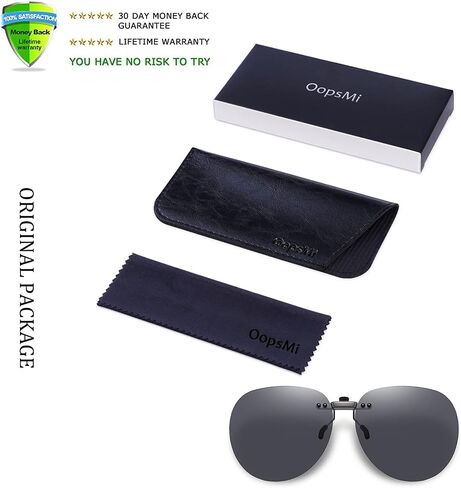 Clip On Sunglasses Polarized Unisex Anti-Glare Driving Glasses Non-Flip Up in Saudi Arabia