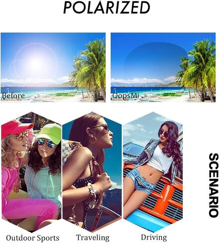 Clip On Sunglasses Polarized Unisex Anti-Glare Driving Glasses Non-Flip Up in Saudi Arabia