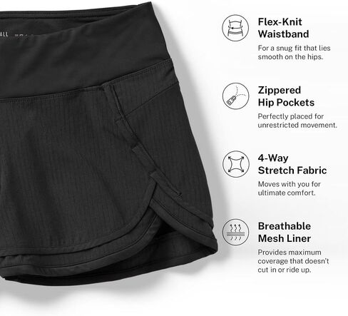 HYLETE Iris Running Short for Women with Pockets and Built-in Liner Black in Kuwait
