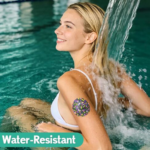 40 Pack Libre 3 Plus Sensor Covers Waterproof, with 2 Reusable Hard Caps | Breathable Adhesive Patches for Libre 3 & 3 Plus, Easy-Peel Tab Patch, Hypoallergenic & Latex-Free, 15-Day Protection in Saudi Arabia