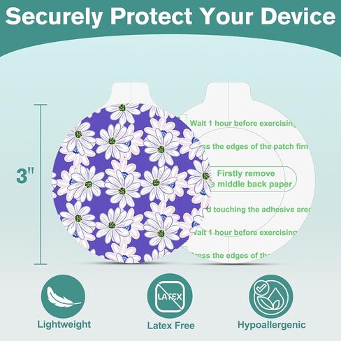 40 Pack Libre 3 Plus Sensor Covers Waterproof, with 2 Reusable Hard Caps | Breathable Adhesive Patches for Libre 3 & 3 Plus, Easy-Peel Tab Patch, Hypoallergenic & Latex-Free, 15-Day Protection in Saudi Arabia