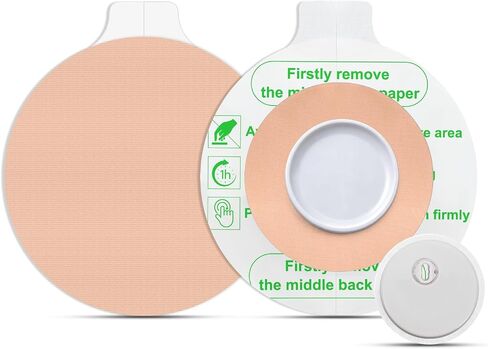 40 Pack Libre 3 Plus Sensor Covers Waterproof, with 2 Reusable Hard Caps | Breathable Adhesive Patches for Libre 3 & 3 Plus, Easy-Peel Tab Patch, Hypoallergenic & Latex-Free, 15-Day Protection in Saudi Arabia