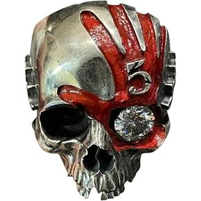 Halloween Five Fingers Punch Skull Ring, Vintage Chunky Deathring Silver Black Retro Gothic Jewelry Dainty Goth Ring for Men， Premium Stainless Steel Gothic Jewelry, Punk Skeleton Band Gifts in Saudi Arabia