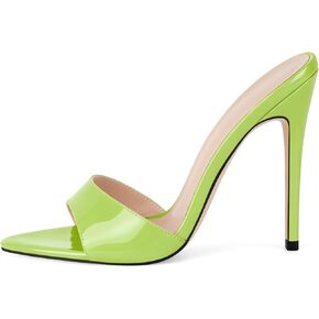 Only maker Heeled Slide Sandals for Women Open Toe Stiletto Mules High Heels Slip-On Dress Shoes for Party Evening Club & Formal Outfits in Saudi Arabia