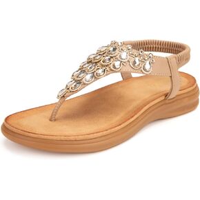 Rhinestone Dress Sandals for women – ShineStar Triangle Crystal Geometric Design, Comfortable Ankle Strap Flat shoes with Cushion for Wedding, Beach & Vacation in Saudi Arabia
