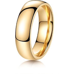 Tungsten Wedding Band 10K Gold Plated 3-6mm Comfort Fit Sizes 5-11 in Saudi Arabia