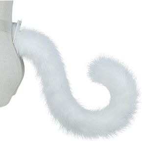 Faux Fur Cat Tail Cosplay 31.5" Long Animal Tail for Halloween Party Costume Accessories in Saudi Arabia